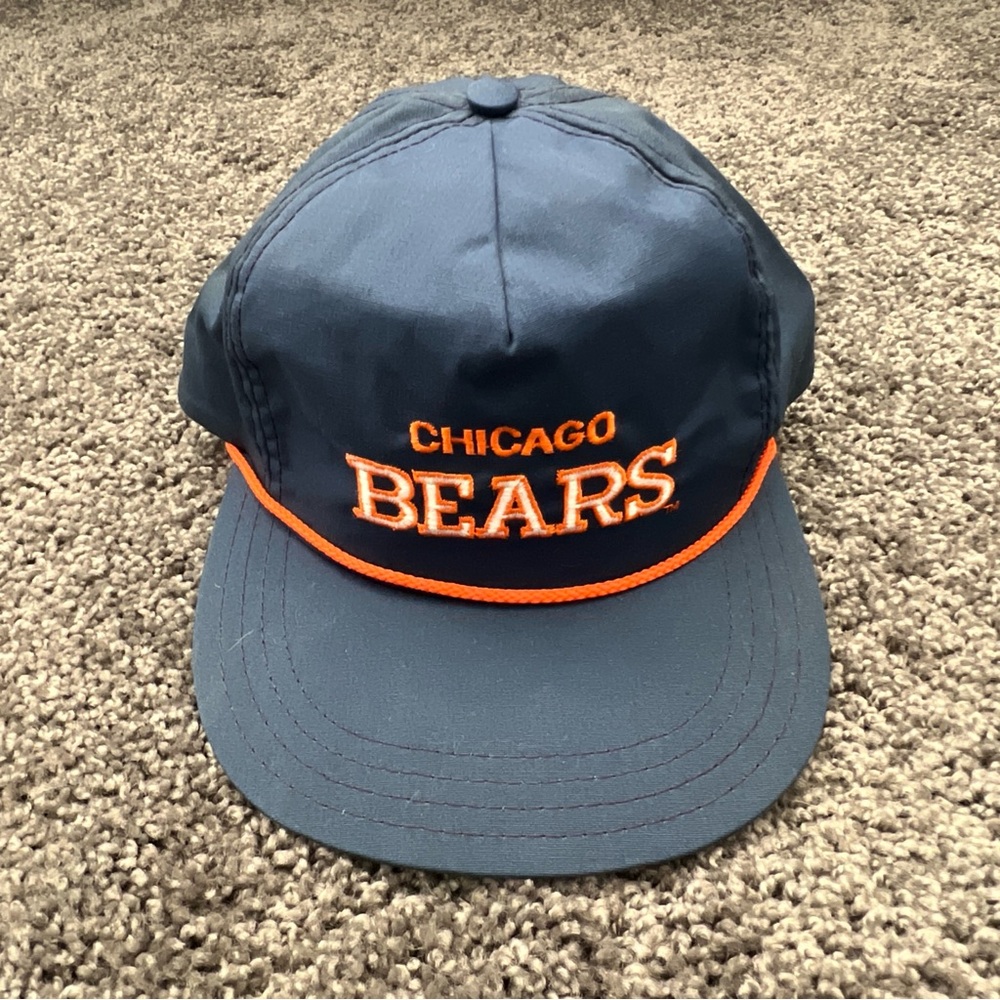 Chicago Bears AJD Hat OSFA Vintage Blue SnapBack Cap Rope Made In USA Embroidery
